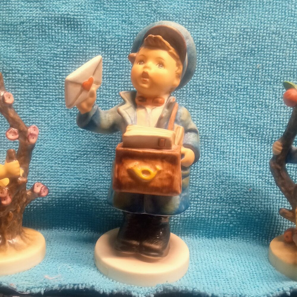 Hummel Goebel Figurines - "Postman - Apple Boy - Apple Girl" PERFECT CONDITION